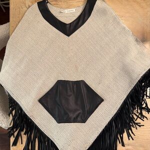 Chic Tulum Poncho with Fringe